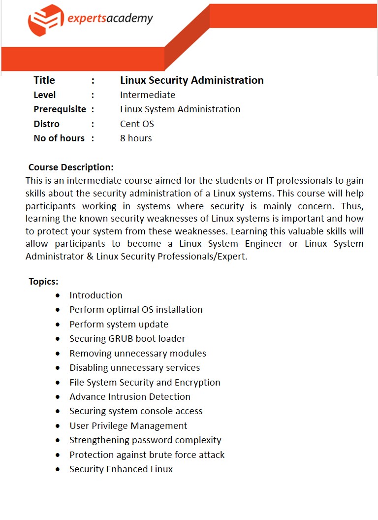 Linux Security Administration